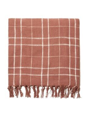 Little Korboose Woven Throw Blanket Rust NWT April Nemeth